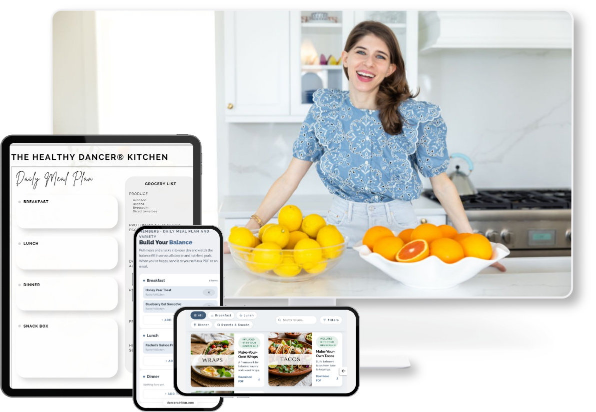 The Healthy Dancer Kitchen Meal Plan and Variety Builder